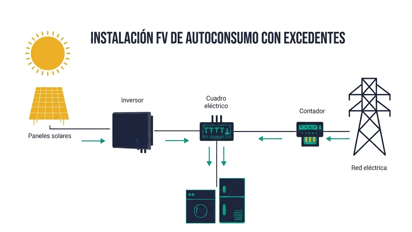  Kit solar autoconsumo fotovoltaico con excedentes