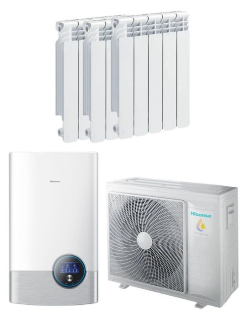 Kit Aerotermia para Radiadores 4,4kW Hisense Bibloc