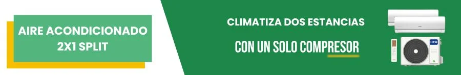Aire acondicionado split 2x1: Climatiza dos estancias con un solo compresor