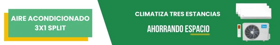 Aire Acondicionado 3X1 Split: Climatiza tres estancias ahorrando espacio