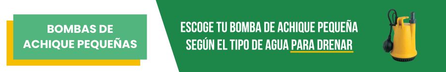Bombas de achique pequeñas para drenar