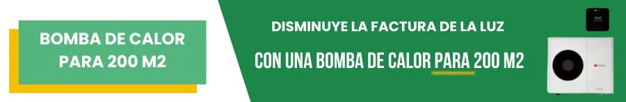 Bomba de calor para 200 m2