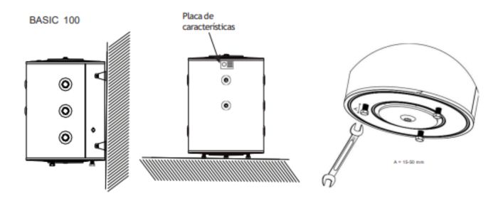 Esquema de instalaci&oacute;n del dep&oacute;sito de inercia 100L V Basic Thermiworld para calefacci&oacute;n