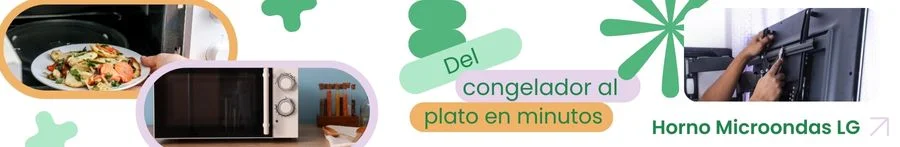 Horno microondas LG: del congelador al plato en minutos