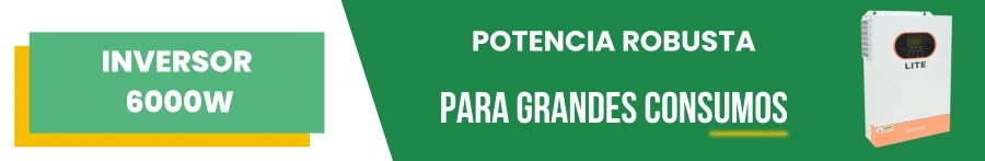 Inversor 6000W: Potencia robusta para grandes consumos