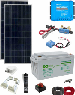 Kit Placa Solar Camper 320W con instalación eléctrica completa