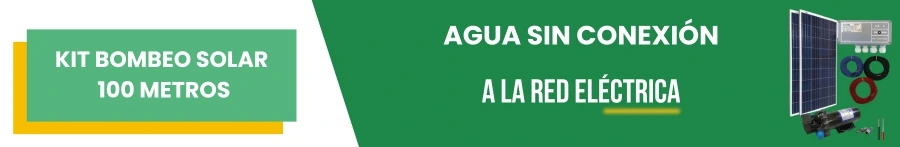 Kit bombeo solar 100 metros. Agua sin conexión a la red eléctrica