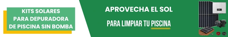 Kits solares para depuradora de piscina sin bomba. Aprovecha el sol para limpiar tu piscina