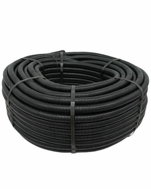 Tubo corrugado negro PVC 25mm 75m (1 rollo)