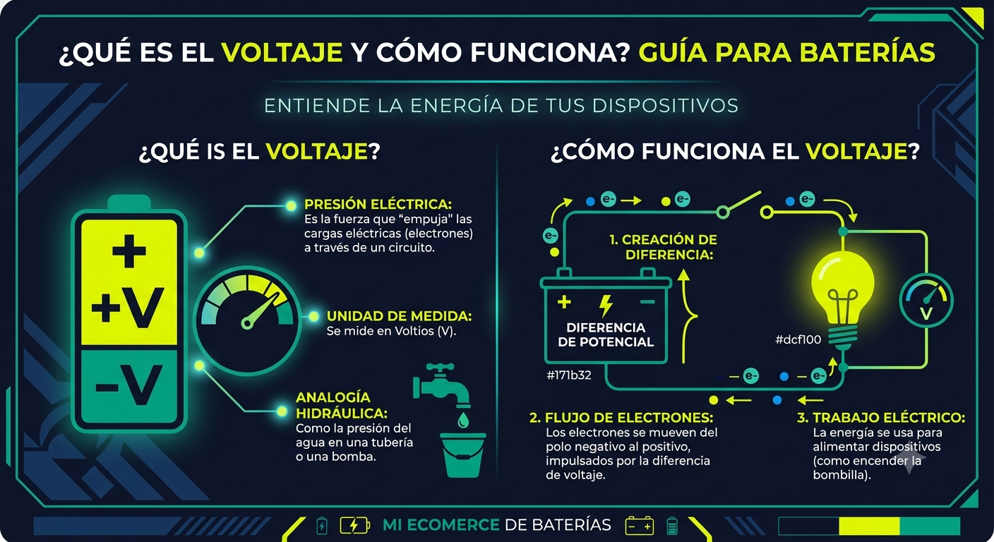 ¿Qué es el voltaje y cómo funciona?