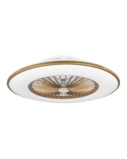 Ventilador de Techo sin Aspas Silencioso con Luz LED y Altavoz Vega Dorado